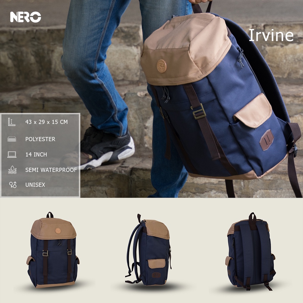 Nerobags IRVINE - mochila DAYPACK mochila mochila escuela de trabajo  portátil Back Office hombres mujeres FIREFLY | Shopee Colombia