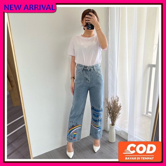 Jeans para niñas de hoy talla Jumbo Levis Jeans importación Distro Jw73 Boyfriend Jeans código Lv 61 KD49 (Luxe.Dlabel) -32 Jeans || Jeans largos para mujer importados de cintura alta para mujer pantalones largos motivo rectos Wideleg Jeans B #8