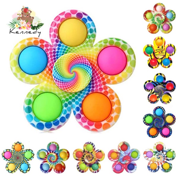 Spinner Pop It Fidget Toys Anti Estrés Sensorial Spiner Rapido Colorido Autismo Niños 9402