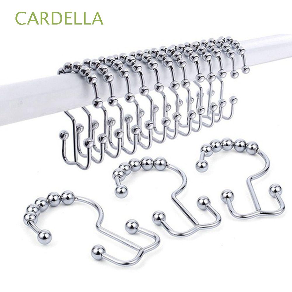 CARDELLA Metal Curtain Hooks Stainless Steel Home Decor Curtain Rings  Double Glide Rustproof 12Pcs/Set Shower Rods Decorative Bathroom/Multicolor  | Shopee Colombia