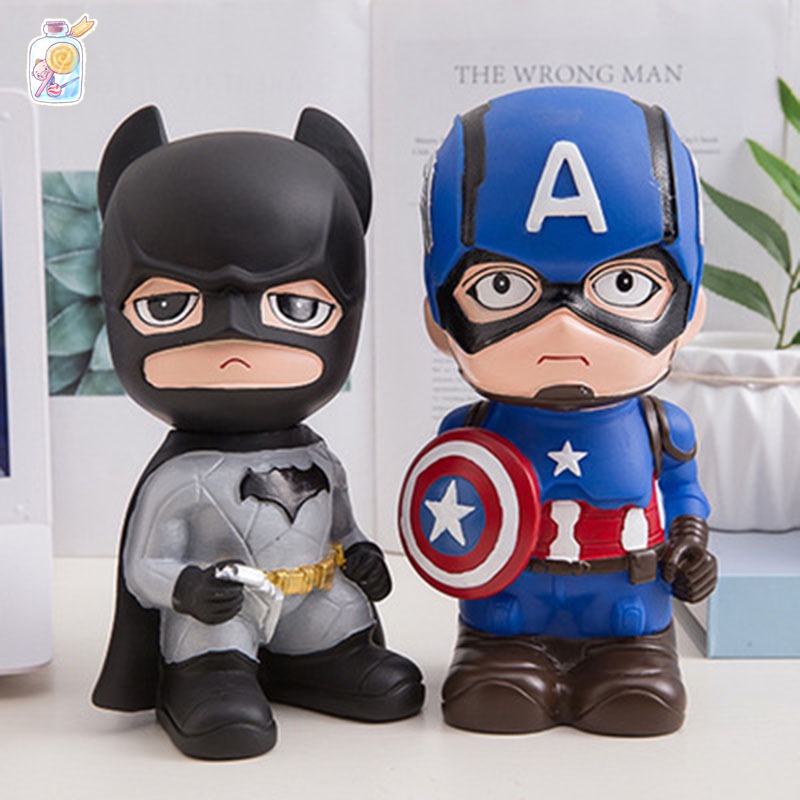 Marvel de dibujos animados Spiderman Batman Iron Man capitán américa figura  de acción hucha banco moneda juguete de navidad | Shopee Colombia