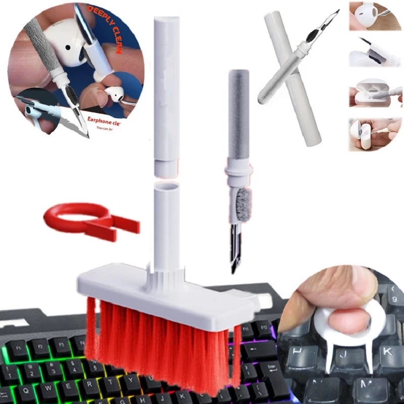 5 En 1 Limpiador De Teclado Kit De Cepillo De Limpieza De Ordenador/Tirador De Teclas Polvo Bolígrafo/Para Auriculares Bluetooth Airpods Pro | Shopee Colombia