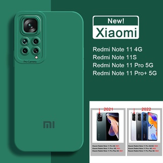 Funda De Cámara Suave De Color Sólido Xiaomi Redmi Note 11 Pro 5G Plus + 12  11E 11S 11R 4G 2022 Silicona Líquida Original