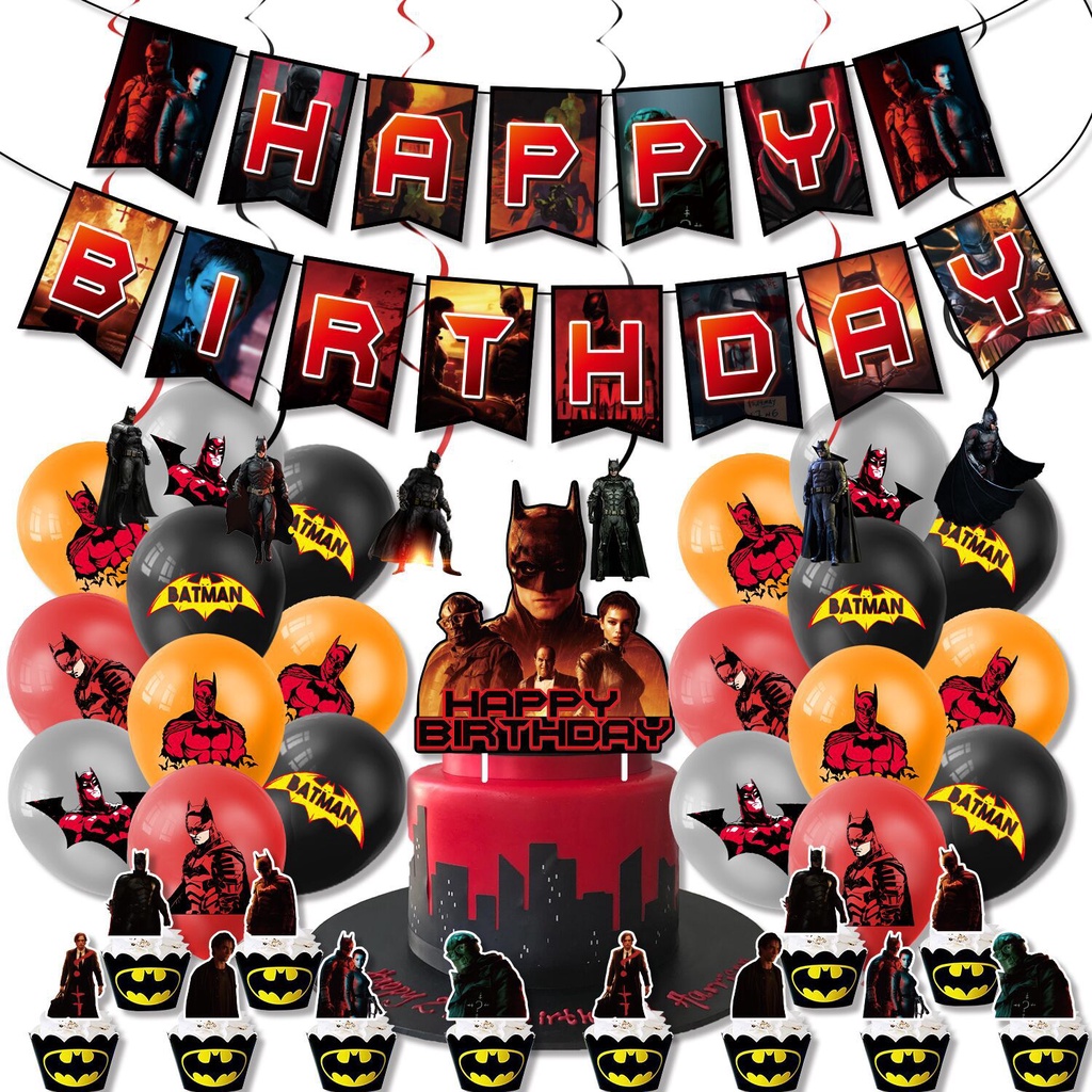 DC Batman Tema Niños Fiesta De Cumpleaños Decoración Cupcake Topper Globos  Bandera Necesidades Escena Diseño Del Hogar | Shopee Colombia
