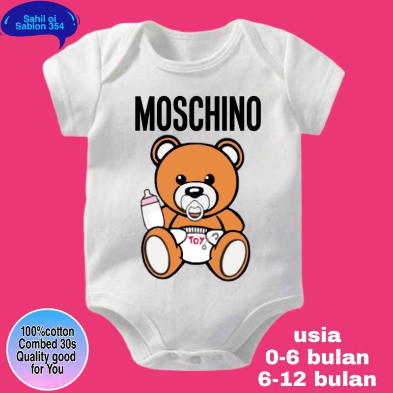 COTTON COMBED Ropa de bebé jersey bebé MOSCHINO marca mono bebé niño niña  algodón peinado 30s Best Sellerr | Shopee Colombia