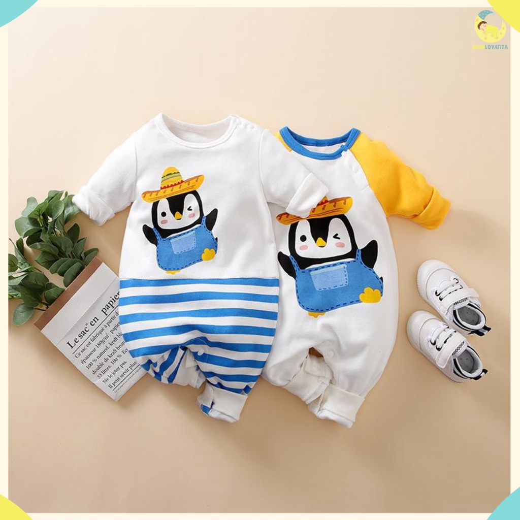 Jersey de manga larga para bebé 0-2 años motivo de pingüino blanco  amarillo/calidad importada ropa de bebé de manga corta/ropa de bebé doble  /Babylovanta | Shopee Colombia