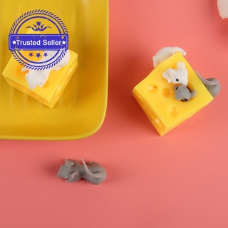 Image of Kawaii Cheese Mouse Creative Fidget Juguete Squishy Tricky Cute Pinch Antidescompresión Estrés T4P0