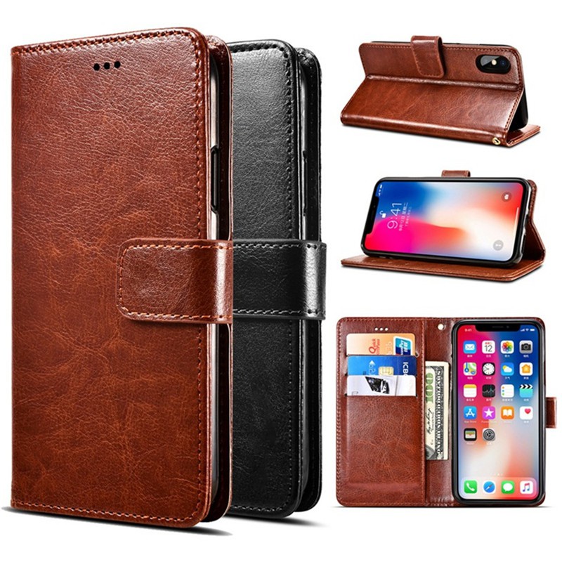 fundas flip teléfono para samsung galaxy j5 prime 2 j7 max 2016 pro 2017 j6 star duo 2018 plus caso negro cartera de cuero pu ranuras para tarjetas kickstand #7
