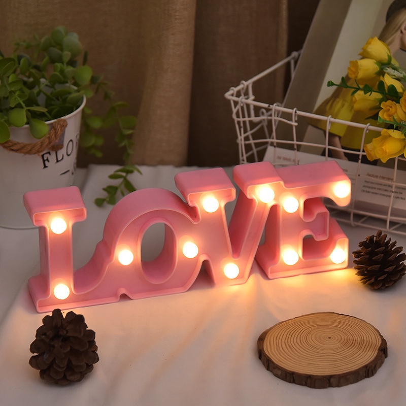 Uyuke LED 26 Alfabeto Letra Número Luces Símbolo y símbolo Amor Corazón Iluminar Señal Ambiente Atmósfera Lámpara para Amor Boda Fiesta en casa Fiesta Bar Decoración 