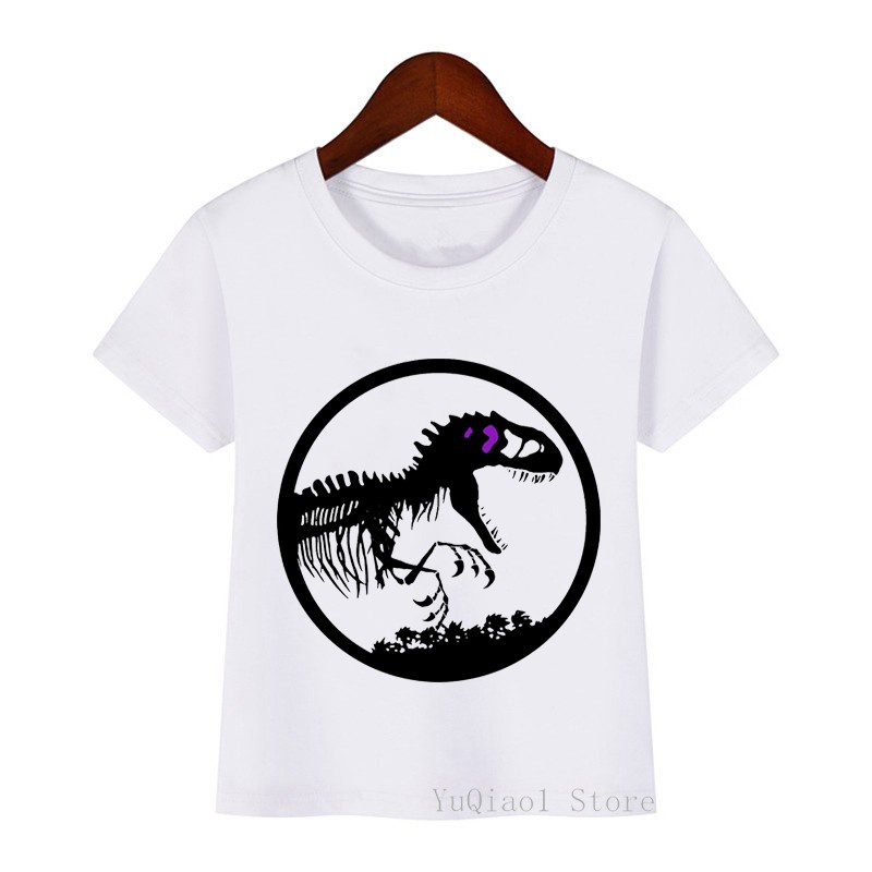 Niños Camisetas T-REX Dinosaurio Impresión Vintage Jurassic Park/World Camiseta Verano Adolescentes Blanco Casual #1