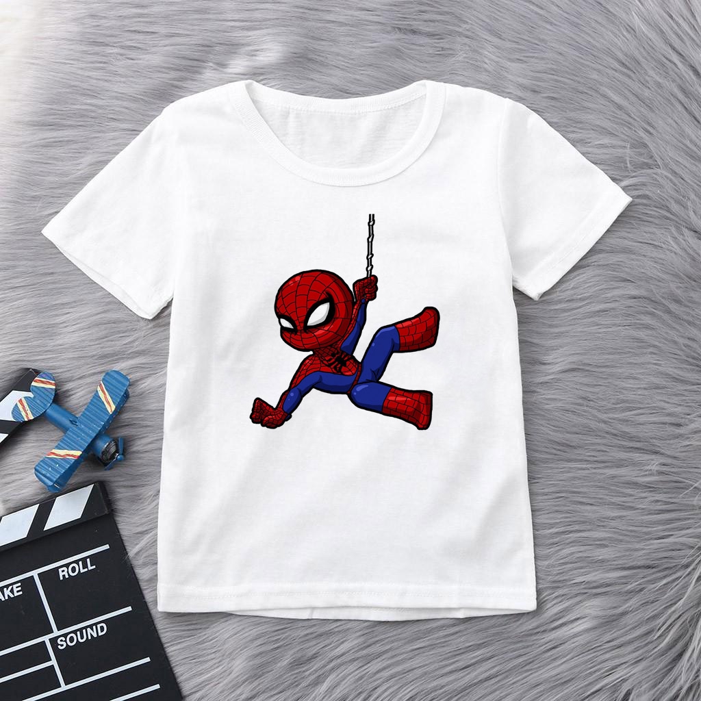 Superhéroe Spiderman Nuevos Niños Bebé Camiseta De Dibujos Animados Para  Niñas Camisetas De Impresión Camisa | Shopee Colombia