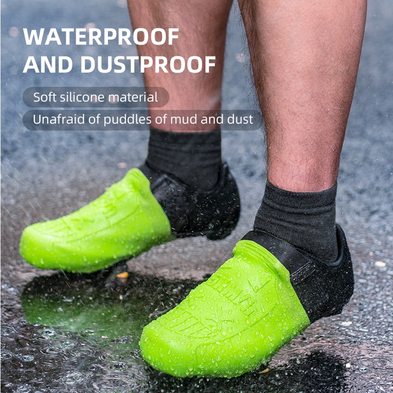 Image of ROCKBROS-Funda Impermeable De Silicona Para Zapatos De Bicicleta , Resistente Al Desgaste , MTB , Protector De Carretera #3