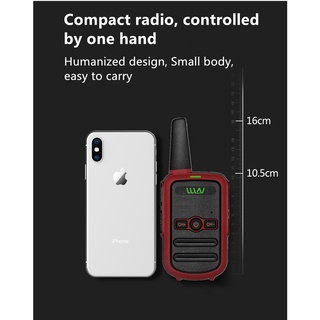 Image of thu nhỏ 2pcs wln kd-c52 mini walkie talkie uhf 400-470mhz recargable de dos vías radio #3