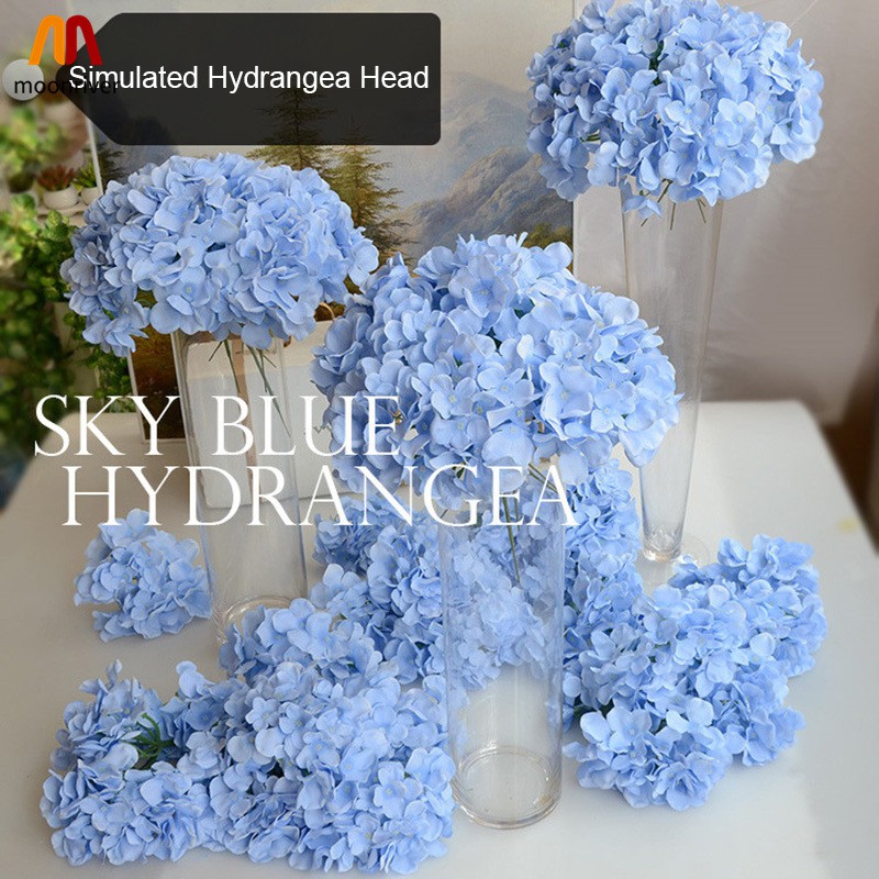 MR Ramo De Hortensias Artificiales Flores De Seda Con Tallo Libre Para  Decoración Del Hogar | Shopee Colombia