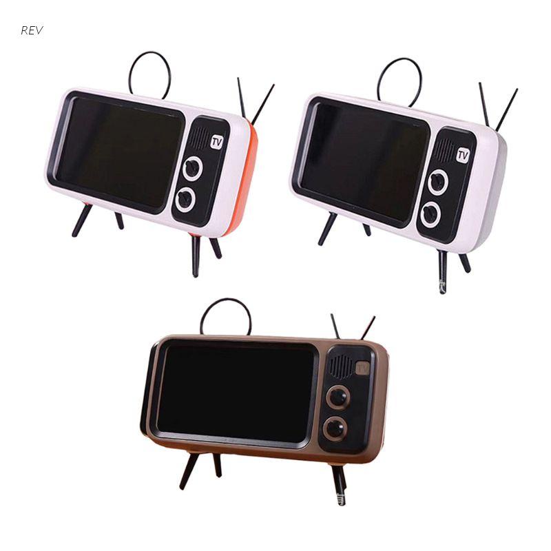 REV Mini Altavoz Retro TV Teléfono Móvil Soporte De Pantalla Inalámbrico Portátil Altavoces De Audio