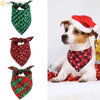 Image of Pañuelos De Navidad Para Perros QUEENJOYY Reversibles De Algodón Para Disfraces Bufanda Para Mascotas