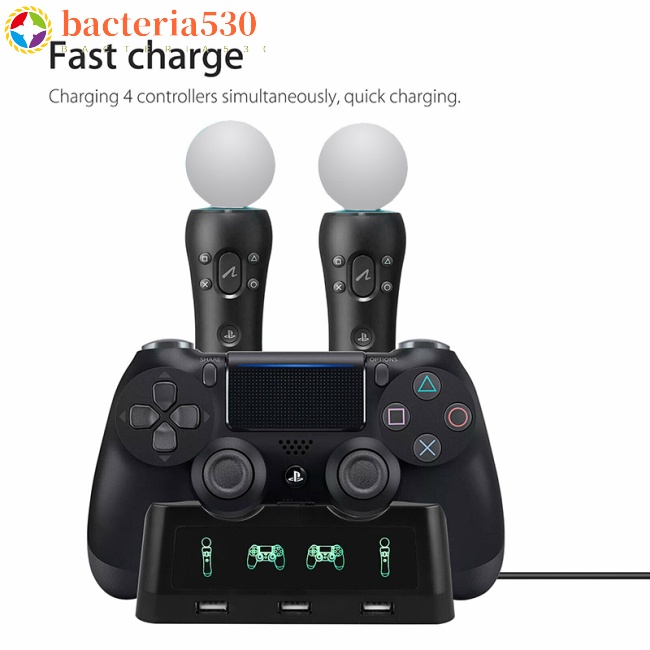 BA-Base De Cargador Multifunción Para Estación De Carga 4 En 1 Para Iplay ps4/move/ps4 Vr
