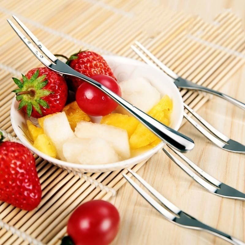 tenedor pequeño de frutas Tenedor de ensalada para aperitivos ligero y bonito 