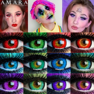 Image of Lentes de contacto AMARA 2 pzs/1 par de lentes de contacto de Color de Halloween