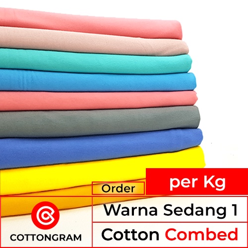 COTTON COMBED Material de tela Cottongram Material de camiseta algodón  peinado Premium serie de Color medio parte 1 por Kg | Shopee Colombia