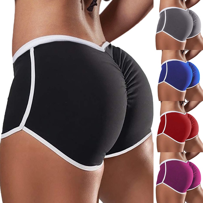 Women's Plus Size Solid Color Low Waist Tight Hip Shorts | Shopee Colombia