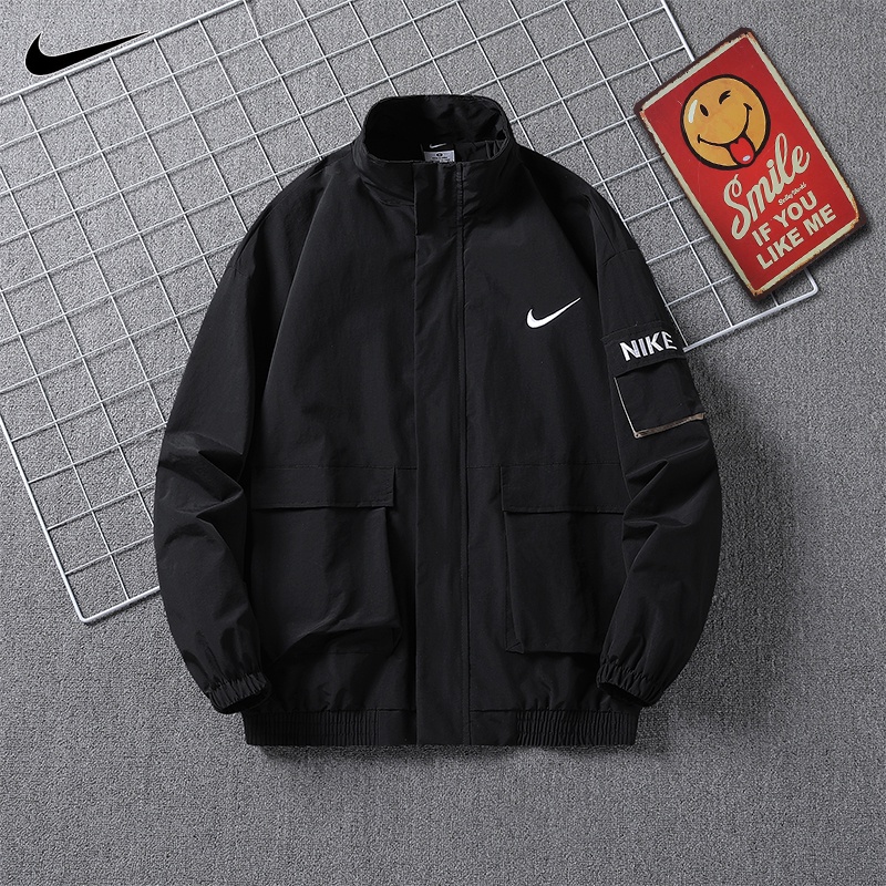 suspender cooperar Vislumbrar nike chaqueta de los hombres de pie cuello casual sección delgada salvaje  tendencia pareja deportes herramienta chaqueta | Shopee Colombia