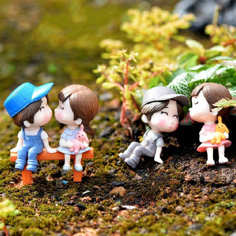 Set 4 Miniatura Dollhouse Bonsai Artesanía Decoración de jardín choza cabaña de hadas H9W9 