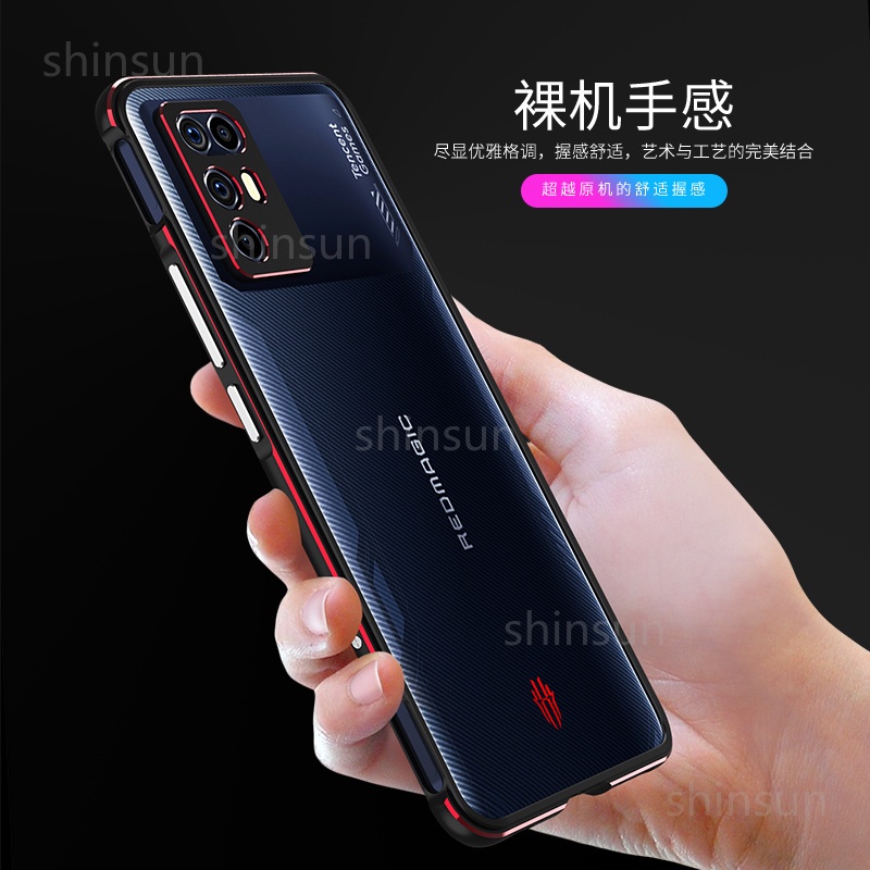 Image of [regalo gratis] para nubia red magic 6r/6 pro caso red magic 5 5s 5g 3 3s metal casos redmagic 6/6r/5/5s/5g metal parachoques carcasa redmagic 3/3s cubierta metálica #5