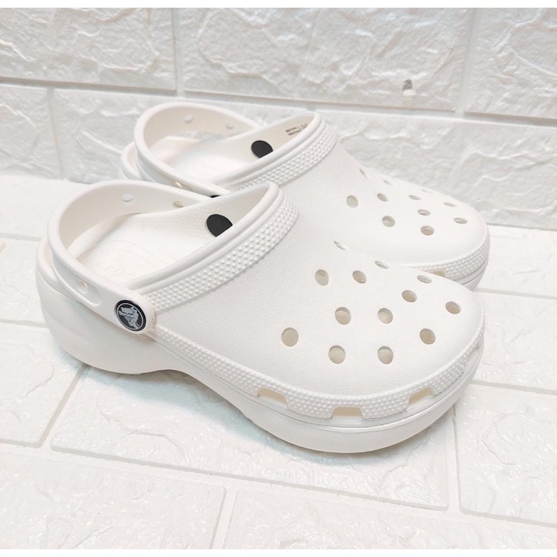 Crocs sandalias zapatos mujer plataforma blanco talla 38-39 CM | Shopee  Colombia