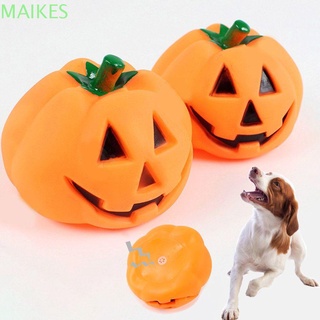 Image of MAIKESS Calabaza Cachorro Chirrido Durable Jugando Perro Juguetes Halloween Masticar
