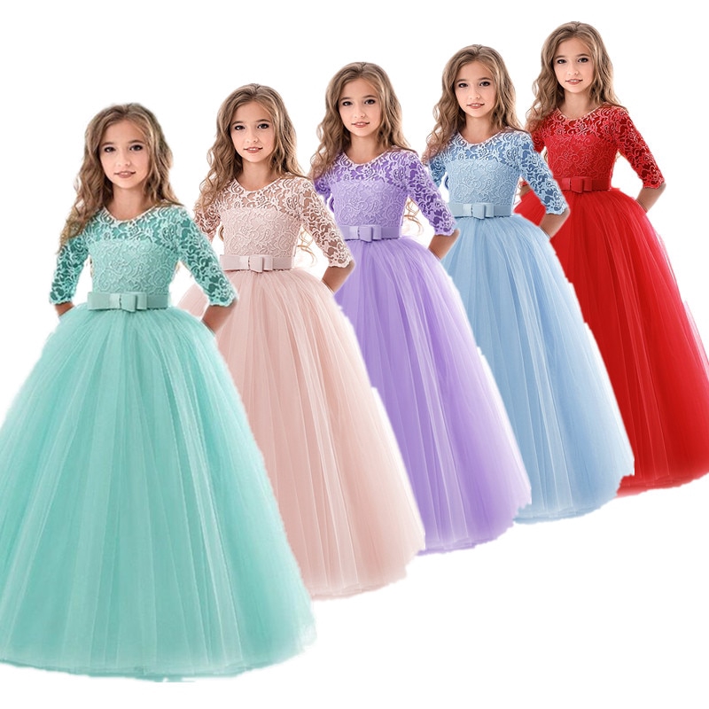 Vestidos De Boda Para Niños Para Niña Vestido De Fiesta Princesa Verano  Adolescentes Dama De Honor 8 10 12 14 Años | Shopee Colombia