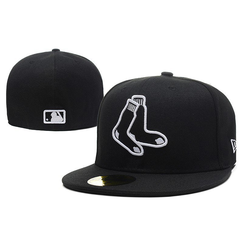 YQOQ Gorras Nuevas Mlb Boston Red Sox fitted Cap Homens Mulheres 59fifty Gorra Completa Cerrada Esportes New Era Hats Topi #1