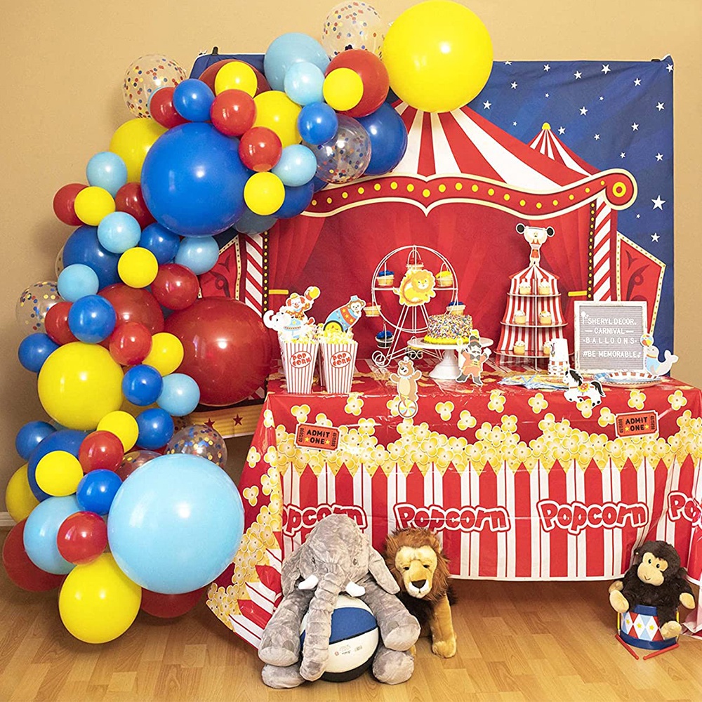 Circo Cumpleaños Fiesta Decoraciones Feliz Cumpleaños Globos Decoraciones Pack feliz 