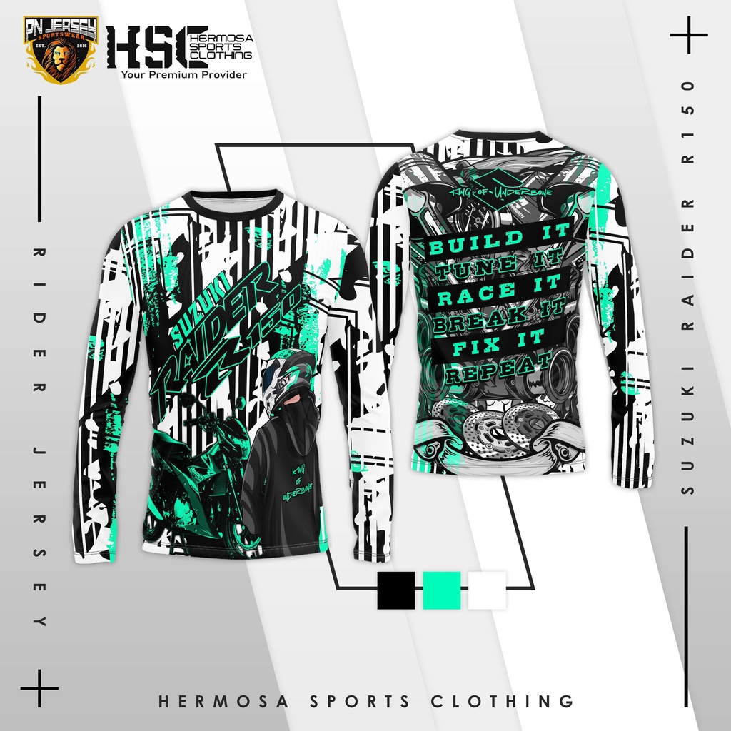 2022 PN JERSEY Ropa Deportiva ; ZUZUKI RAIDER R150 Manga Larga Para