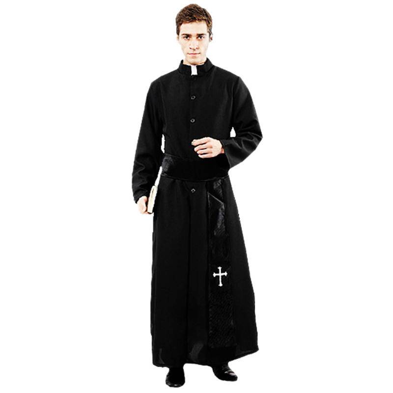 Amber | Umorden Adulto Negro Noble Sacerdote Disfraz Hombres Religioso  Pastor Padre Disfraces Halloween Purim Fiesta Mardi Gras Vestido De Lujo |  Shopee Colombia