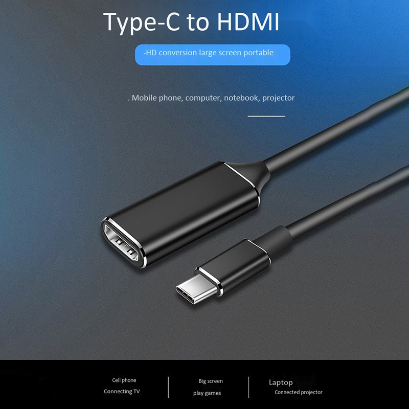 Image of Type-C to Female HDMI Adapter 4K HD TV Adapter Cable for Samsung Huawei PC Tablets Computer USB 3.1 HDMI Converter #3