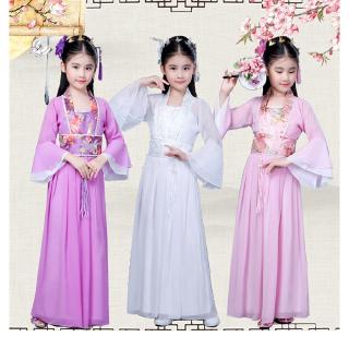 Image of JMD5 Traditional Chinese Style Dress Girls Hanfu School Performance Costume Dance Wear