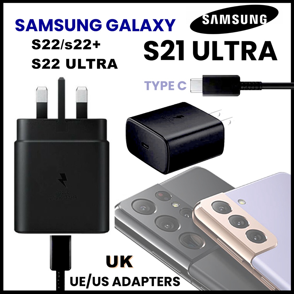 Cargador De Viaje Original Para SAMSUNG 25W/45W Super Carga Rápida PD UK/US/Ue Para Galaxy S21 S21 + S21 Ultra/S22 S22 + S22 Para Tablet S7 S8 #7