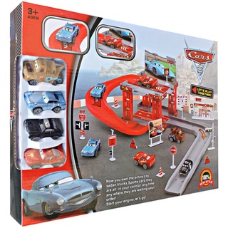 Juguetes para niños Track Parking CARS 2 Mcqueen Garage Set de 4 coches #10