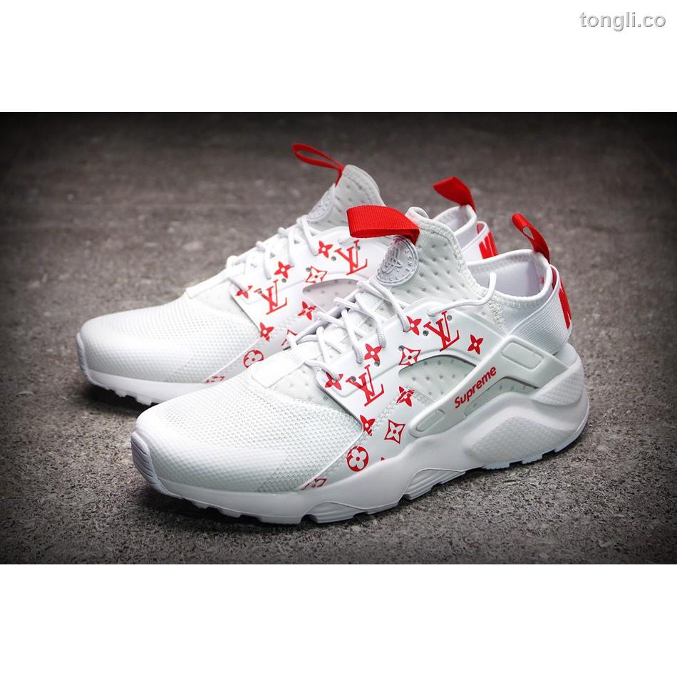 supreme x air huarache run ultra blanco rojo hombre y mujer talla | Shopee Colombia