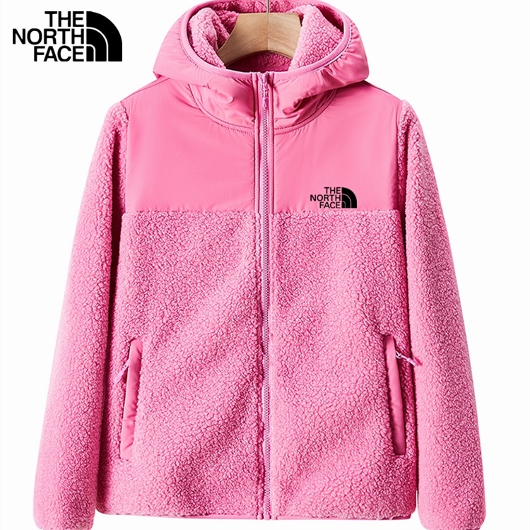 the north face - chaqueta de lana polar para mujer, diseño de lana, cálido, con capucha, de gran chaqueta bordada | Shopee Colombia