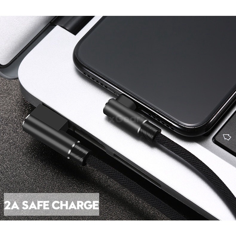 MaxGear Type-C 90 Grados 1M 2M 3M Cable USB De Carga Rápida En Forma De L Cargador De Datos Para Samsung S9 Plus Xiaomi Huawei P10 P9