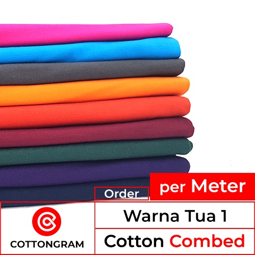 Material de la camiseta de tela Cottongram algodón peinado Premium serie de  Color oscuro parte 1 por metro | Shopee Colombia