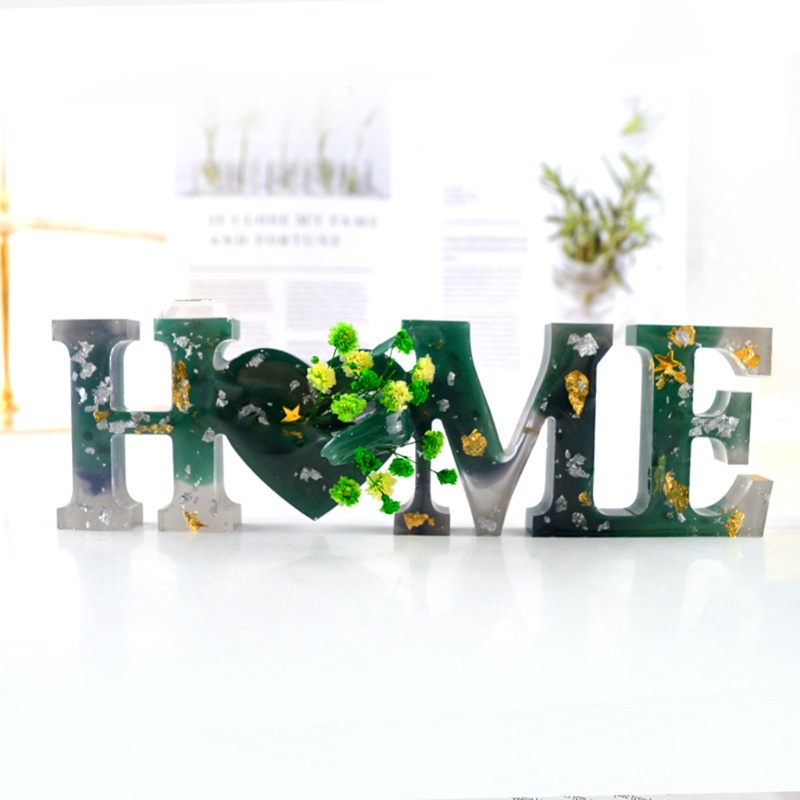 SIY LOVE FAMILY Home Adornos Del Alfabeto Inglés Molde De Resina Epoxi Letras Decoraciones Para El Hogar Silicona Hecho A Mano