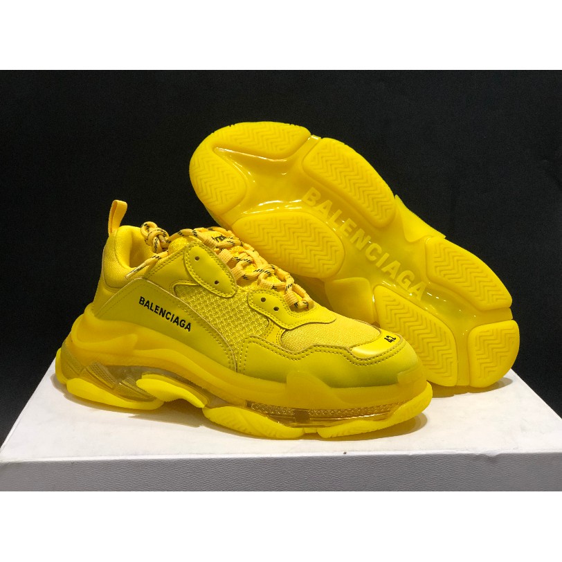 precio bajo balenciaga triple s cojín aire de fondo grueso amarillo zapatos para correr | Shopee Colombia