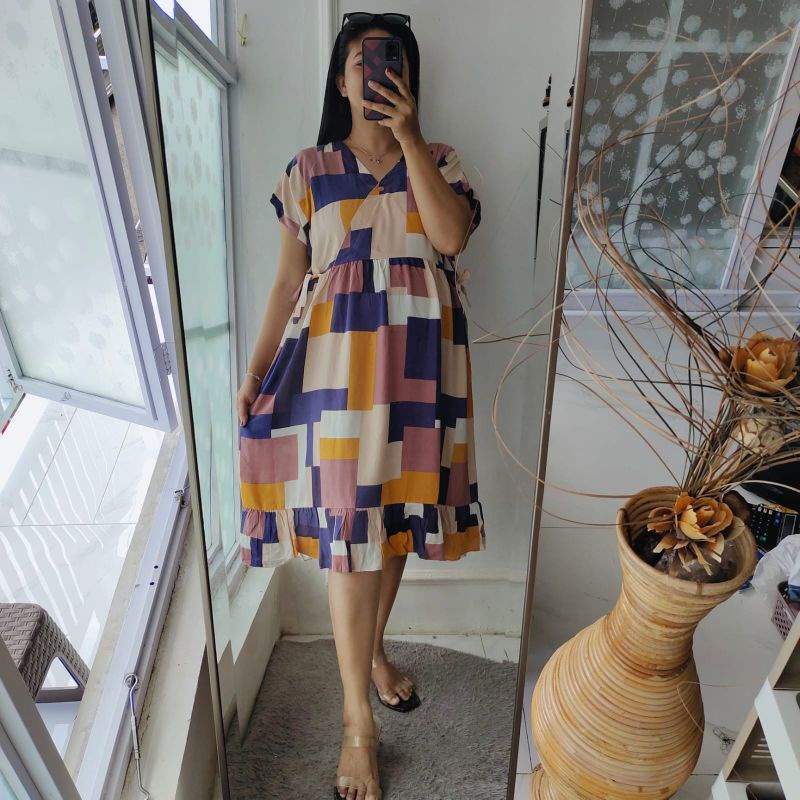Vestido corto de Kimono con volantes | Vestido de volantes | Kimono | El  Negligee de hoy | Vestido de longitud de rodilla - algodón rayón Premium |  Shopee Colombia
