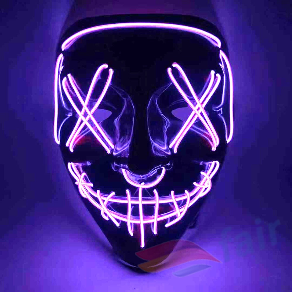 Sungpunet Máscaras Máscaras máscara del Partido luz de neón 1pcs hasta Las Elecciones del año Purga Gran Festival Fun Cosplay Material Brillan en la Oscuridad 