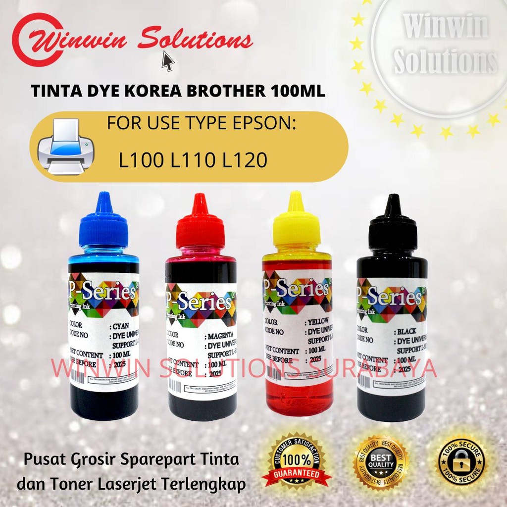 Coreano tinte tinta 100ml recambio Epson inyección de tinta L100 L110 L120 cartucho #10