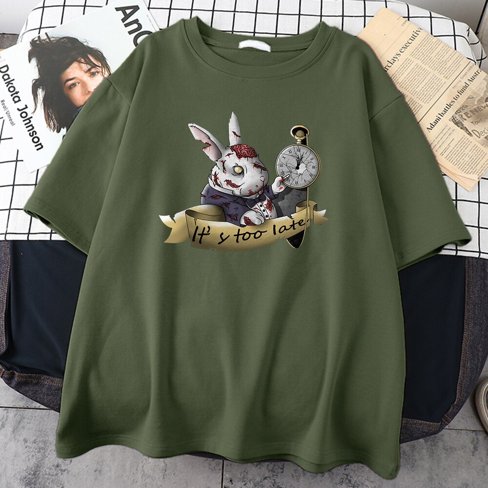 La Camiseta Blanca De Conejo Zombie Hombre Sosteniendo Ropa De Reloj De  Bolsillo Impresión De Imágenes De Dibujos Animados Camisas De Hombres Marca  Famosa Camisetas Oficiales De Derechos De Autor | Shopee
