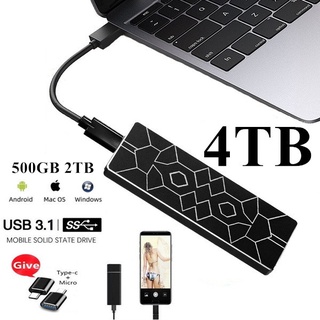 Image of Mini Disco Duro Externo De 4TB/2TB/500GB/USB3.1 Tipo c/SSD/Metal/Portátil/De Estado Sólido Para Laptops/Tablet Har